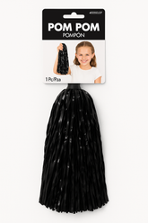 Black Pom-Pom Cheer Accessory - 15" Handheld